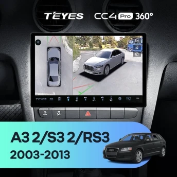 Штатная магнитола Teyes CC4 Pro 360 8/128 Audi RS3 1 (2011-2012) (13")
