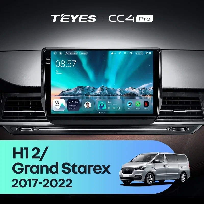 Штатная магнитола Teyes CC4 Pro 12/256 Hyundai H1 2 Grand Starex TQ (2017-2022)