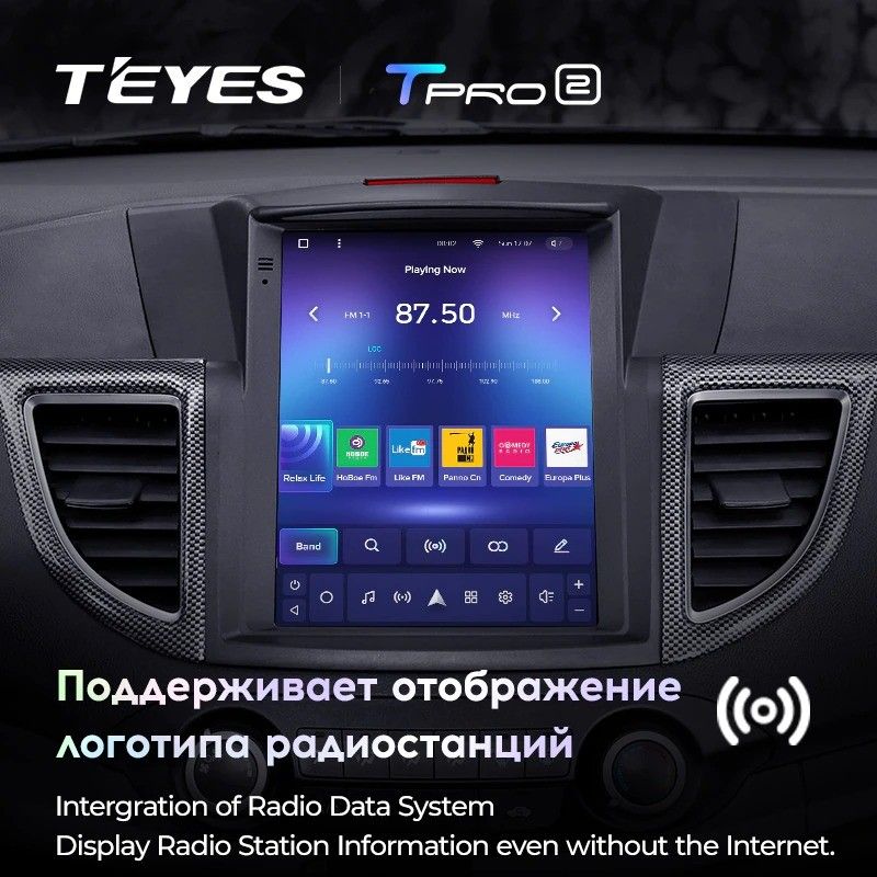 Штатная магнитола Tesla style Teyes TPRO 2 4/32 Honda CR-V 4 RM RE (2011-2015) Тип-B