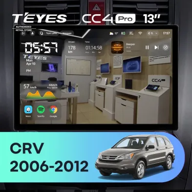 Штатная магнитола Teyes CC4 Pro 12/256 Honda CR-V 3 RE (2006-2012) (13")