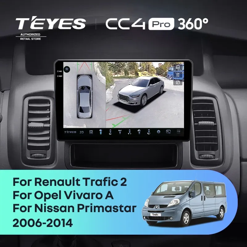 Штатная магнитола Teyes CC4 Pro 360 12/256 Opel Vivaro A (2006-2014) Тип-B