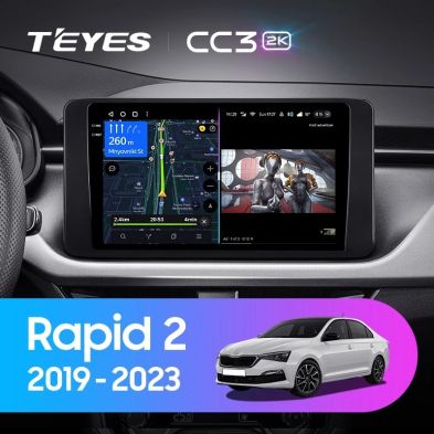 Штатная магнитола Teyes CC3 2K 360 6/128 Skoda Rapid 2 (2019-2023)