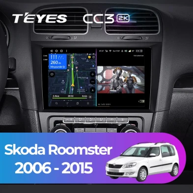 Штатная магнитола Teyes CC3 2K 6/128 Skoda Roomster (2006-2015)