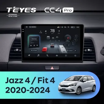 Штатная магнитола Teyes CC4 Pro 12/256 Honda Fit 4 (2020-2024) Тип-B Правый руль
