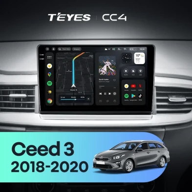 Штатная магнитола Teyes CC4 8/128 Kia Ceed 3 CD (2018-2020)