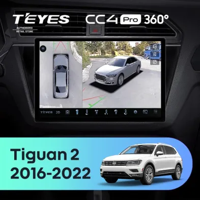 Штатная магнитола Teyes CC4 Pro 360 12/256 Volkswagen Tiguan 2 (2016-2022) Тип-B (13")
