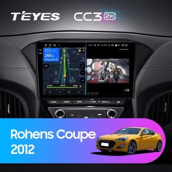 Штатная магнитола Teyes CC3 2K 360 6/128 Hyundai Rohens Coupe 2012+ F3