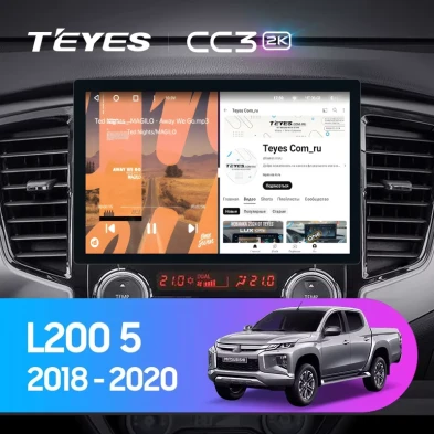 Штатная магнитола Teyes CC3 2K 4/32 Mitsubishi L200 5 (2018-2020) F1 (11")