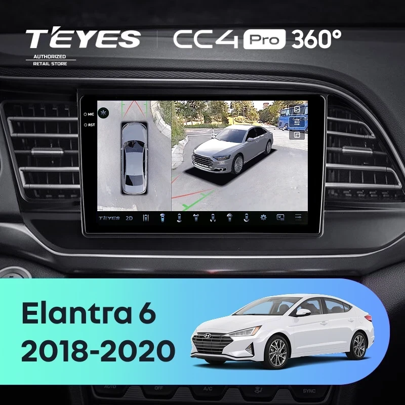 Штатная магнитола Teyes CC4 Pro 360 8/128 Hyundai Elantra 6 (2018-2020) Тип-B