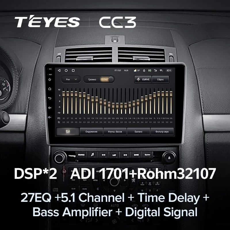 Штатная магнитола Teyes CC3 4/32 Peugeot 407 (2004-2011) F2