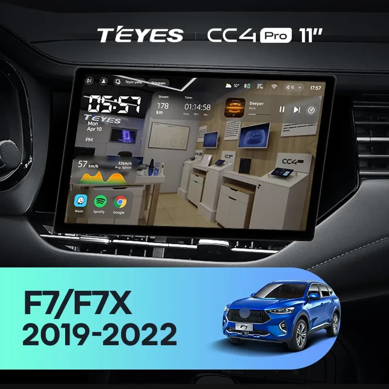 Штатная магнитола Teyes CC4 Pro 12/256 Haval F7 F7X (2019-2022) (11")