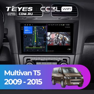Штатная магнитола Teyes CC3L WiFi 2/32 Volkswagen Multivan T5 (2009-2015)