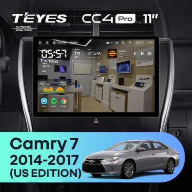 Штатная магнитола Teyes CC4 Pro 12/256 Toyota Camry 7 XV 50 55 (2014-2017) (North America) (11")