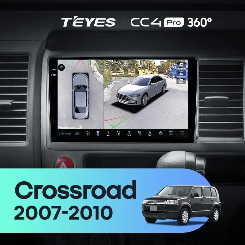 Штатная магнитола Teyes CC4 Pro 360 12/256 Honda Crossroad (2007-2010) Правый руль