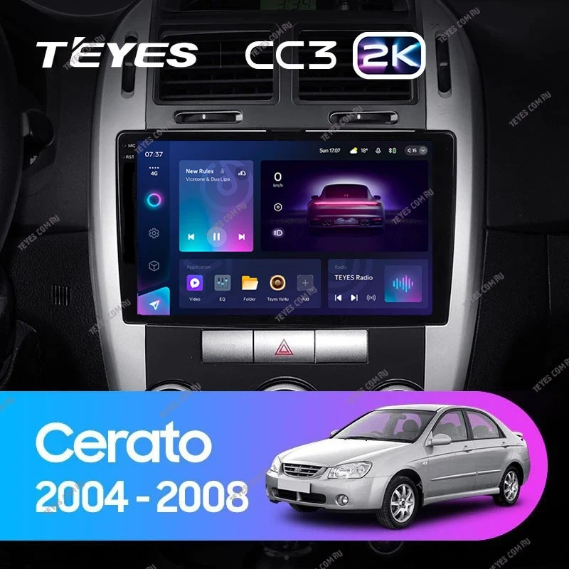 Штатная магнитола Teyes CC3 2K 6/128 Kia Cerato (2004-2008) F2