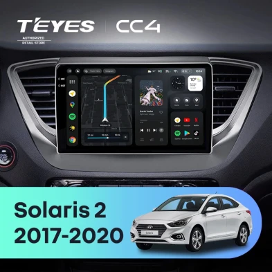 Штатная магнитола Teyes CC4 8/128 Hyundai Solaris 2 (2017-2020) F1 Тип-B