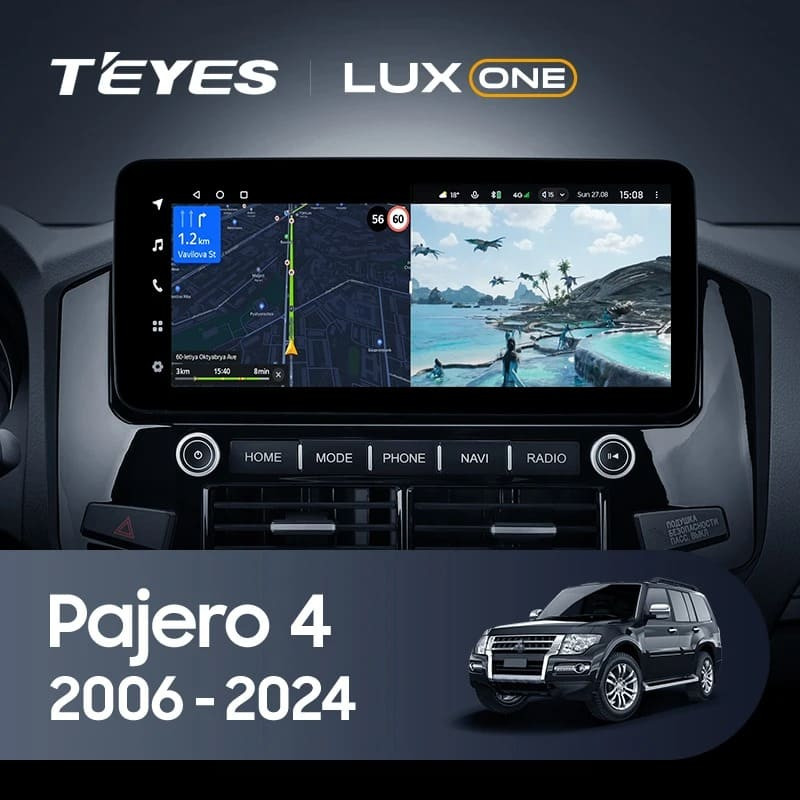 Штатная магнитола Teyes LUX ONE 360 6/128 Mitsubishi Pajero 4 V80 V90 (2006-2024) Тип-A