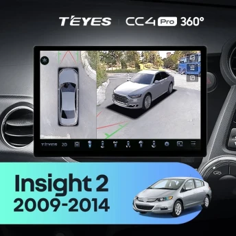 Штатная магнитола Teyes CC4 Pro 360 8/128 Honda Insight 2 (2009-2014) Правый руль (13")
