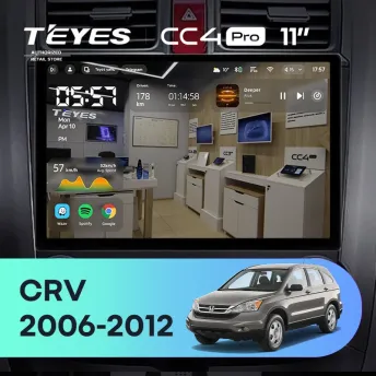 Штатная магнитола Teyes CC4 Pro 12/256 Honda CR-V 3 RE (2006-2012) (11")