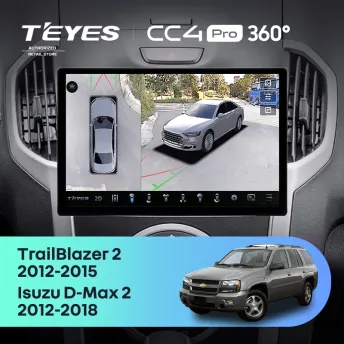 Штатная магнитола Teyes CC4 Pro 360 12/256 Isuzu D-Max 2 (2012-2018) (11")