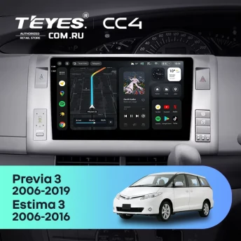 Штатная магнитола Teyes CC4 6/64 Toyota Previa XR50 3 (2006-2019) Правый руль