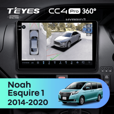 Штатная магнитола Teyes CC4 Pro 360 12/256 Toyota Esquire 1 (2014-2020) F2 Правый руль