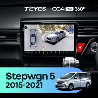 Штатная магнитола Teyes CC4 Pro 360 8/128 Honda Stepwgn 5 (2015-2021) правый руль