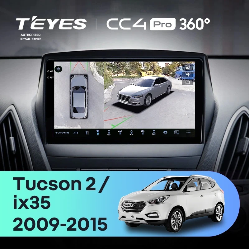 Штатная магнитола Teyes CC4 Pro 360 12/256 Hyundai ix35 (2009-2015) (Tucson 2) Тип-AB