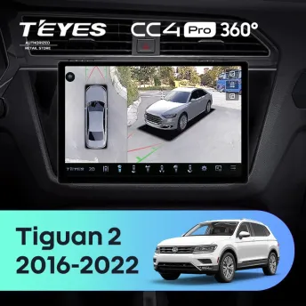 Штатная магнитола Teyes CC4 Pro 360 12/256 Volkswagen Tiguan 2 (2016-2022) Тип-B (11")