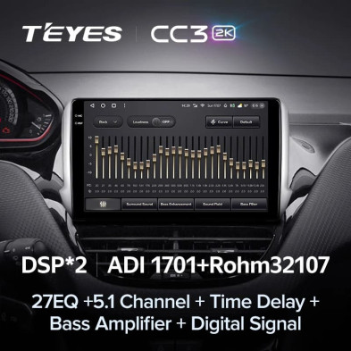 Штатная магнитола Teyes CC3 2K 6/128 Peugeot 208 (2013-2020)