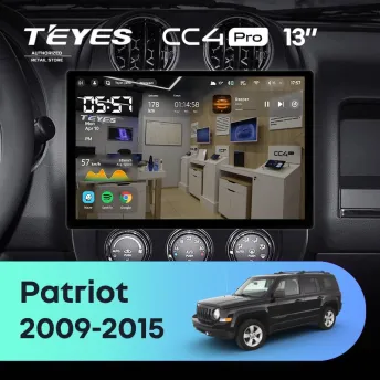 Штатная магнитола Teyes CC4 Pro 12/256 Jeep Patriot (2009-2015) (13")