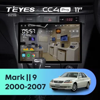 Штатная магнитола Teyes CC4 Pro 8/128 Toyota Mark II 9 X100 (2000-2007) F1 (11")