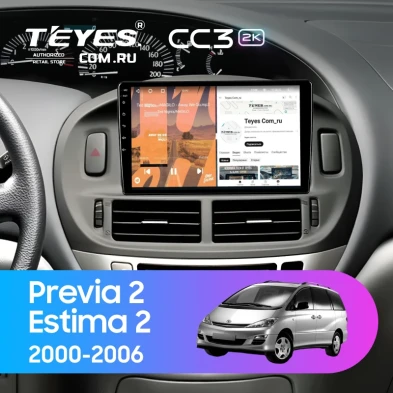 Штатная магнитола Teyes CC3 2K 4/64 Toyota Estima 2 (2000-2006)