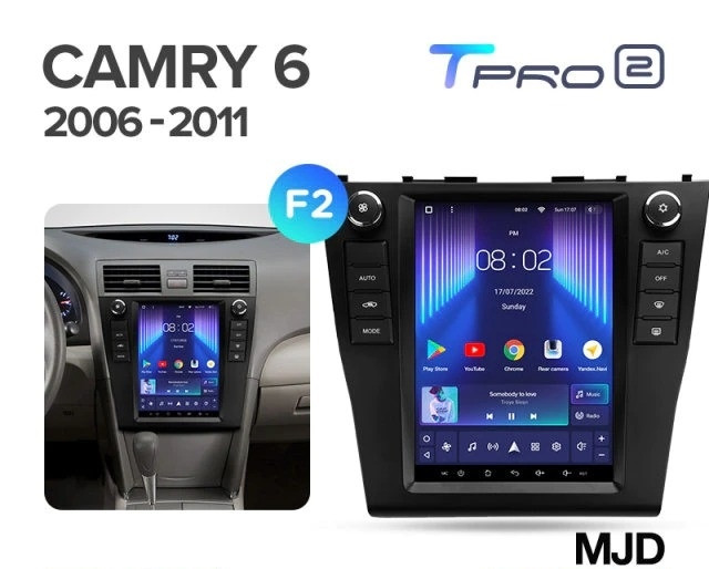 Штатная магнитола Tesla style Teyes TPRO 2 4/64 Toyota Camry 6 XV 40 (2006-2011) F2