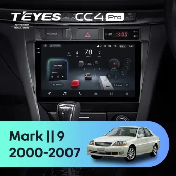 Штатная магнитола Teyes CC4 Pro 8/128 Toyota Mark II 9 X100 (2000-2007) F1