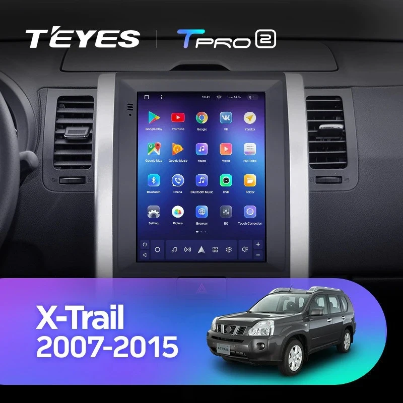 Штатная магнитола Tesla style Teyes TPRO 2 4/64 Nissan X-Trail (2007-2015) F1