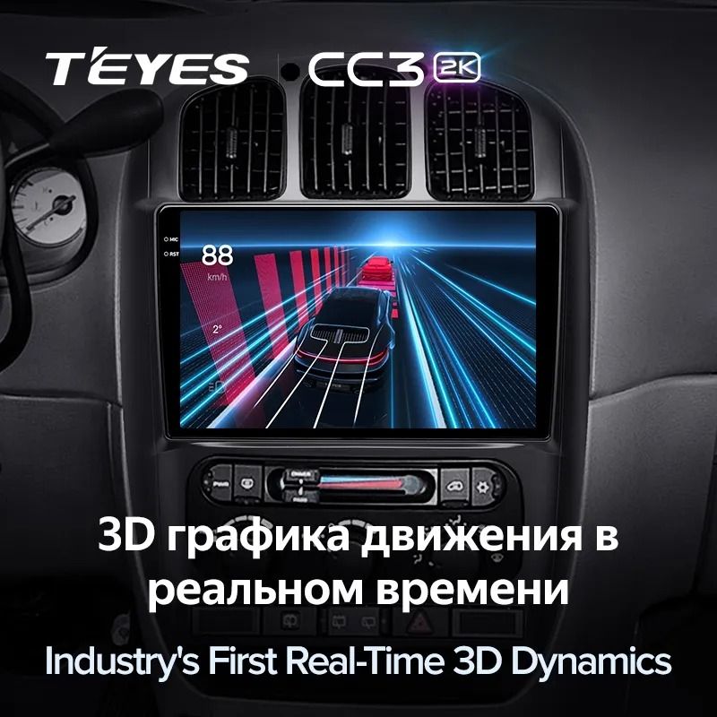 Штатная магнитола Teyes CC3 2K 4/32 Chrysler Voyager (2000-2007) Тип-A