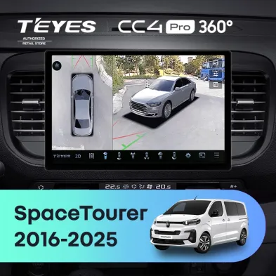 Штатная магнитола Teyes CC4 Pro 360 12/256 Citroen SpaceTourer (2016-2025) (13")