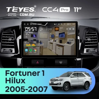 Штатная магнитола Teyes CC4 Pro 12/256 Toyota Fortuner (2005-2007) F2 (11")