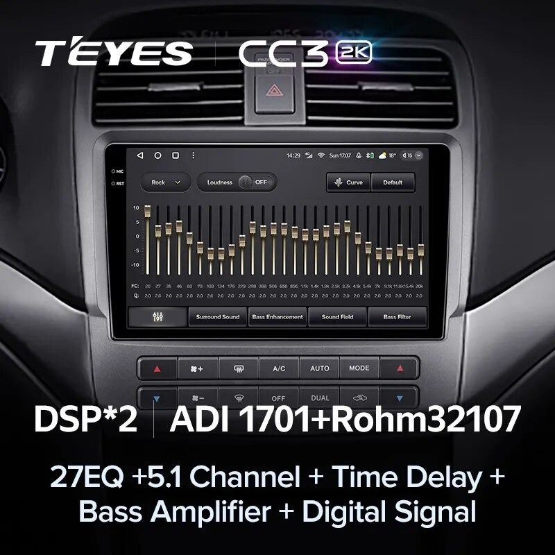 Штатная магнитола Teyes CC3 2K 6/128 Acura TSX (2003-2008)