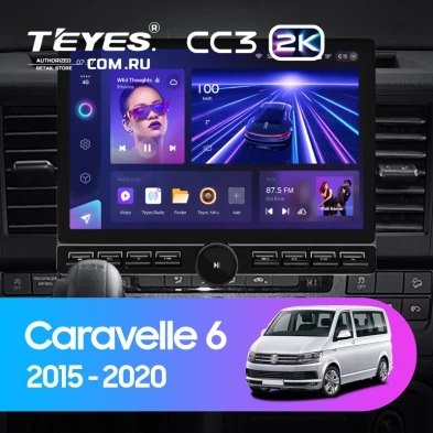Штатная магнитола Teyes CC3 2K 6/128 Volkswagen Caravelle T6 (2015-2020) (13" с кнопками)