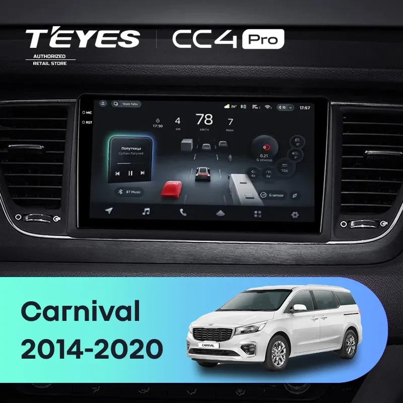 Штатная магнитола Teyes CC4 Pro 8/128 Kia Carnival YP (2014-2021) F1 Тип-B