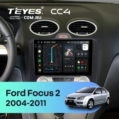 Штатная магнитола Teyes CC4 8/128 Ford Focus 2 (2004-2011) (черная) F2