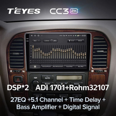 Штатная магнитола Teyes CC3 2K 4/32 Toyota Land Cruiser 100 (1998-2003) F1