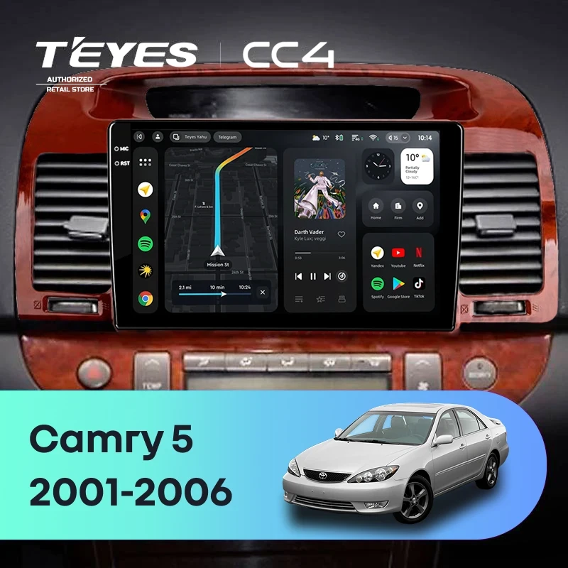 Штатная магнитола Teyes CC4 6/64 Toyota Camry 5 XV 30 (2001-2006) Тип-B
