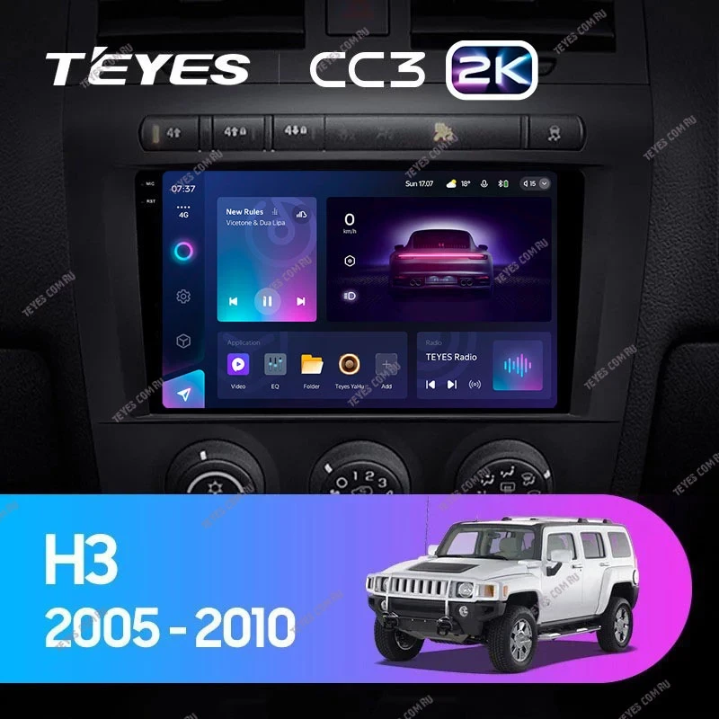 Штатная магнитола Teyes CC3 2K 6/128 Hummer H3 1 (2005-2010)