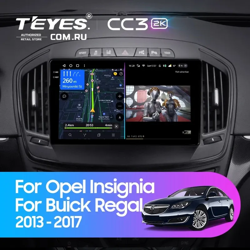 Штатная магнитола Teyes CC3 2K 4/32 Buick Regal (2013-2017) Тип-B
