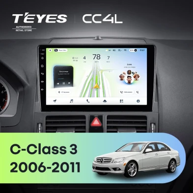 Штатная магнитола Teyes CC4L 6/64 Mercedes-Benz C-Class 3 W204 S204 (2006-2011)
