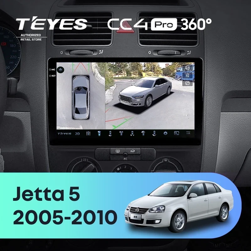 Штатная магнитола Teyes CC4 Pro 360 12/256 Volkswagen Jetta 5 (2005-2010) F2
