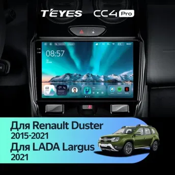 Штатная магнитола Teyes CC4 Pro 12/256 Renault Duster (2015-2021) F1